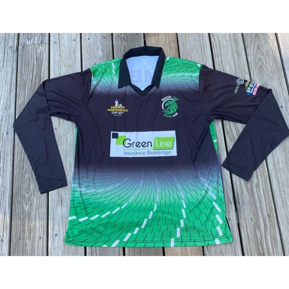 Pakistan Cricket Club New York Greenline Cup Long Sleeve Grpahic Jersey Mens XL - Picture 1 of 7
